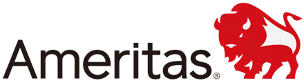 Ameritas logo: black text with red bison graphic.