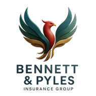 Logo of Bennett & Pyles Insurance Group: Phoenix icon in red/orange; text "Bennett & Pyles" and "Insurance group".