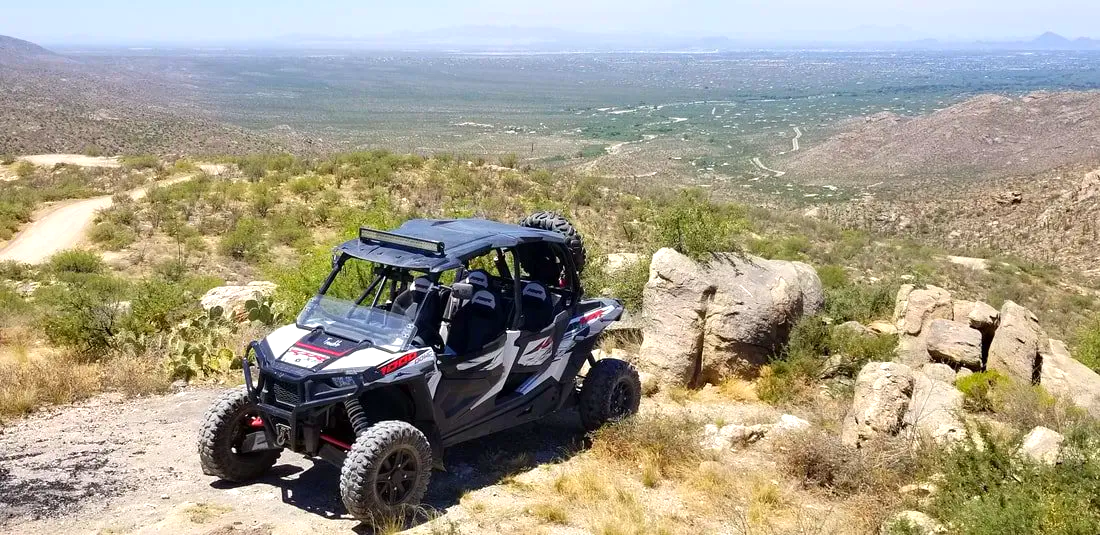 Polaris RZR During a Tour from Tucson Adventure Rentals