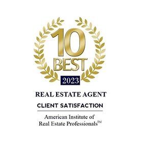 A real estate agent client satisfaction award from the american institute of real estate professionals.