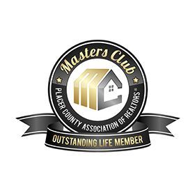 The logo for the masters club placer county association of realtors. Dana Miller