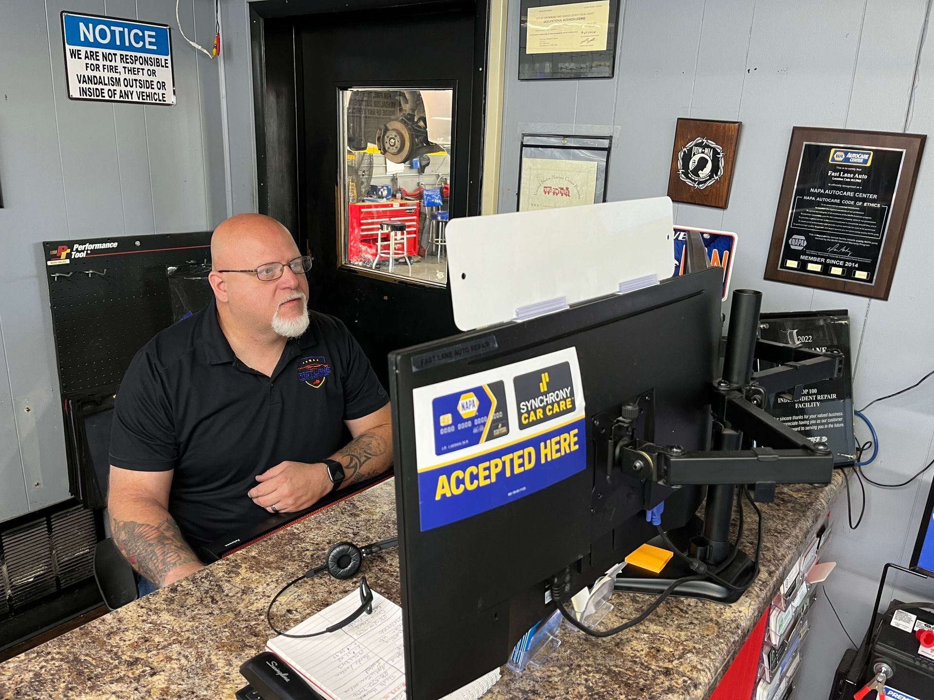 Team Member Working | Fast Lane Auto Repair