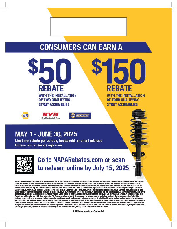 NAPA Special Rebate - Fast Lane Auto Group