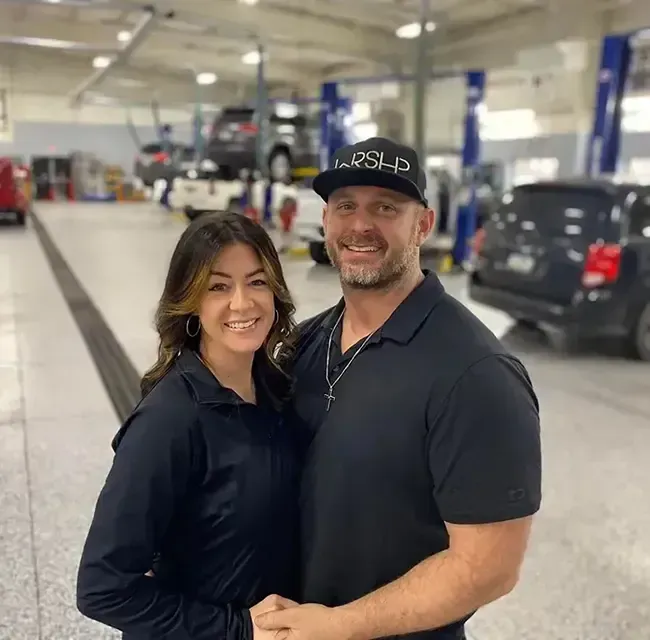 Owner and Wife inside of garage | Fast Lane Auto Repair