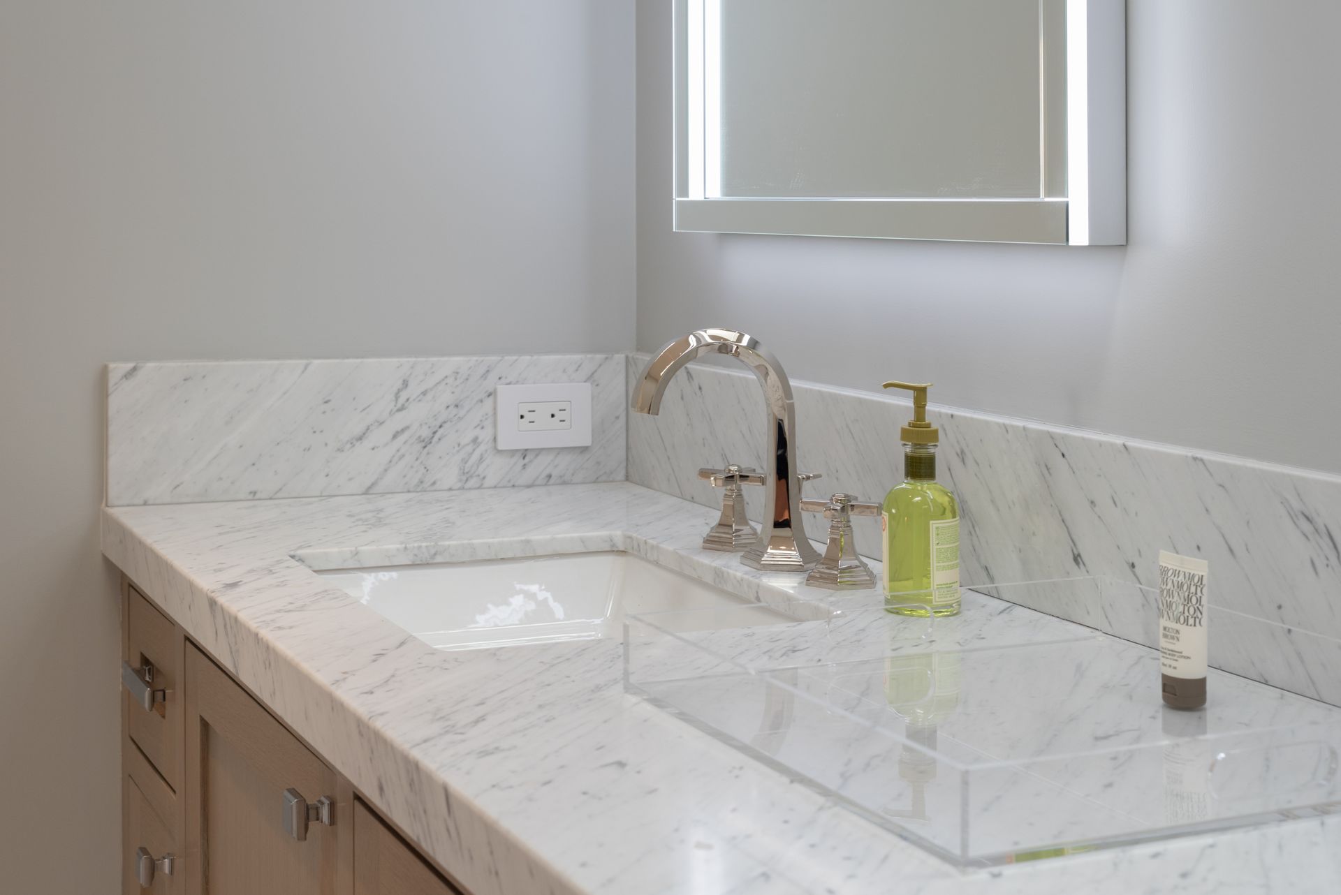 Bathroom With Mirror — Rohnert Park, CA — North Bay Monument