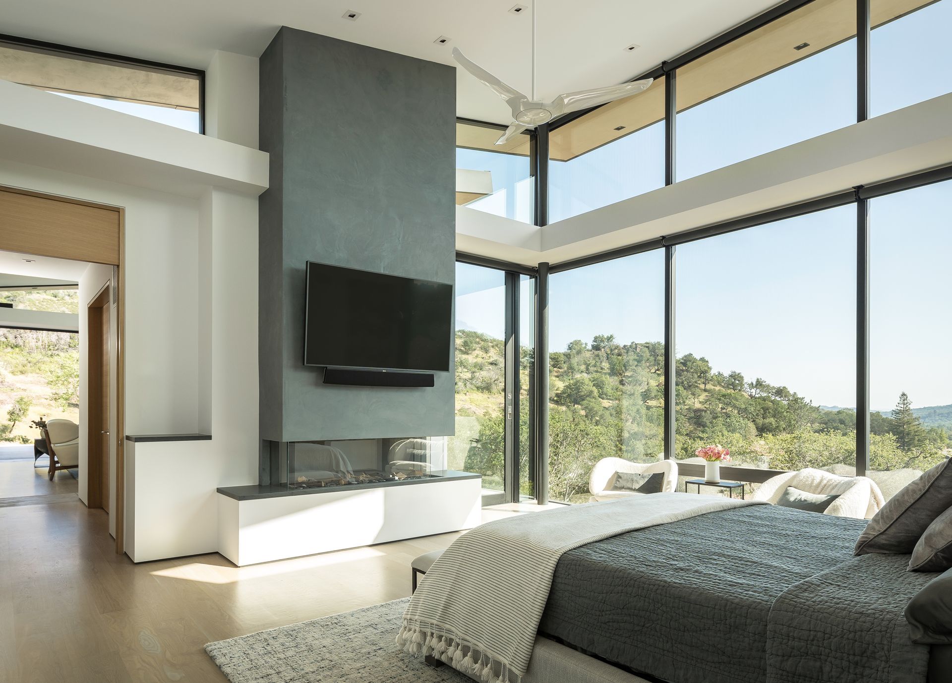 Bedroom With Fireplace — Rohnert Park, CA — North Bay Monument