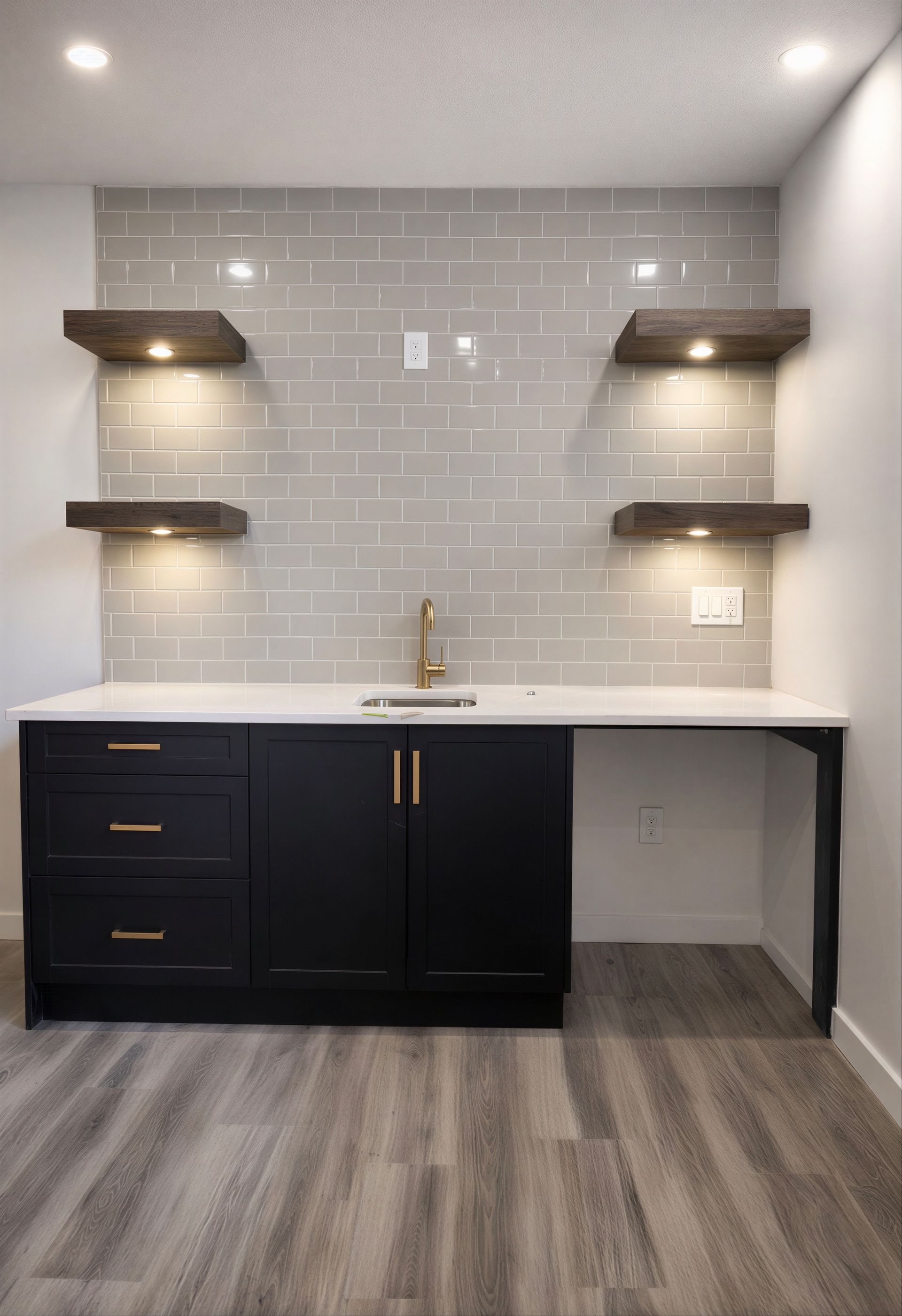 Under cabinet lighting installation and kitchen electrical work in Edmonton