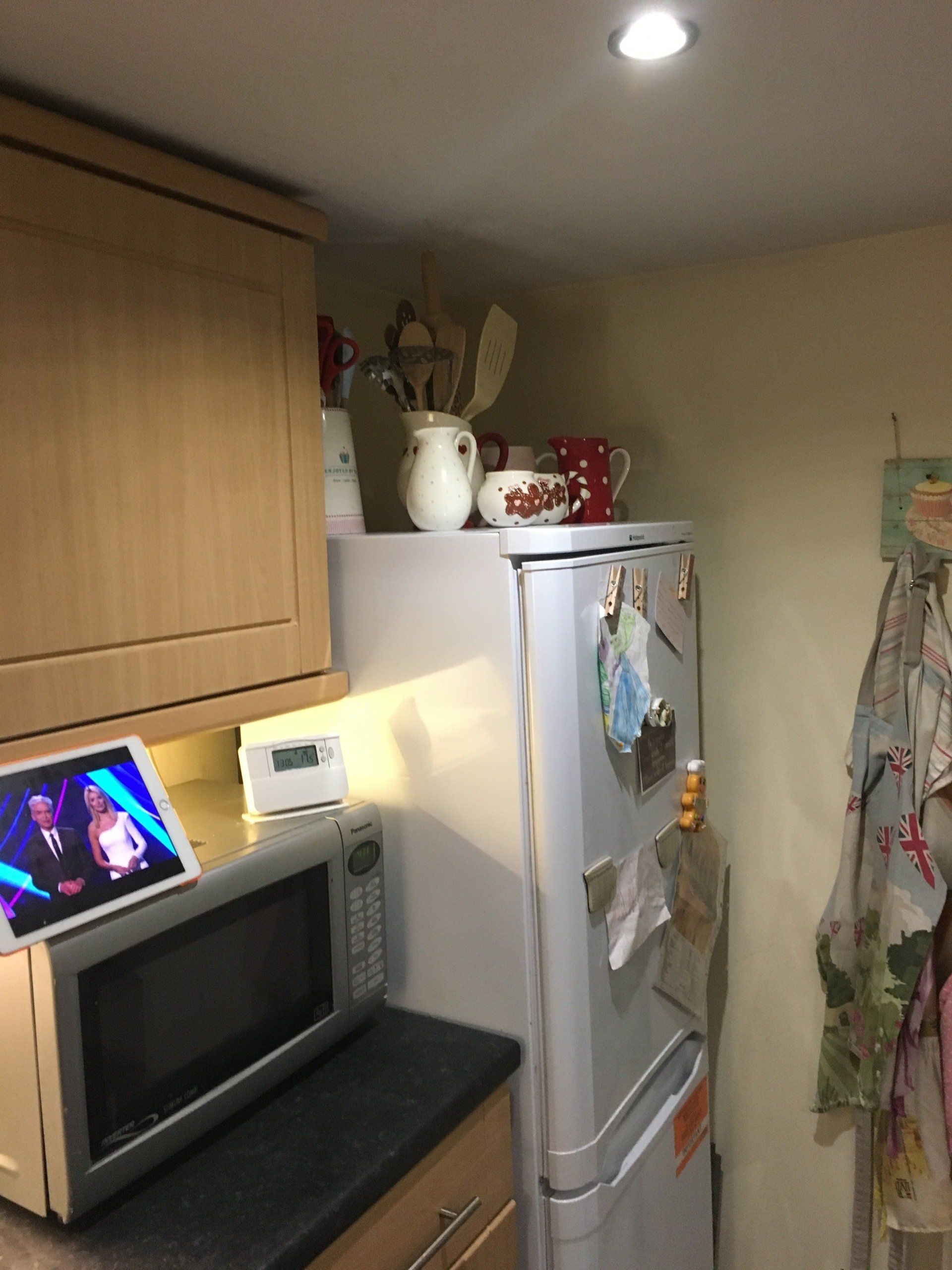 Space on fridge organised in containers