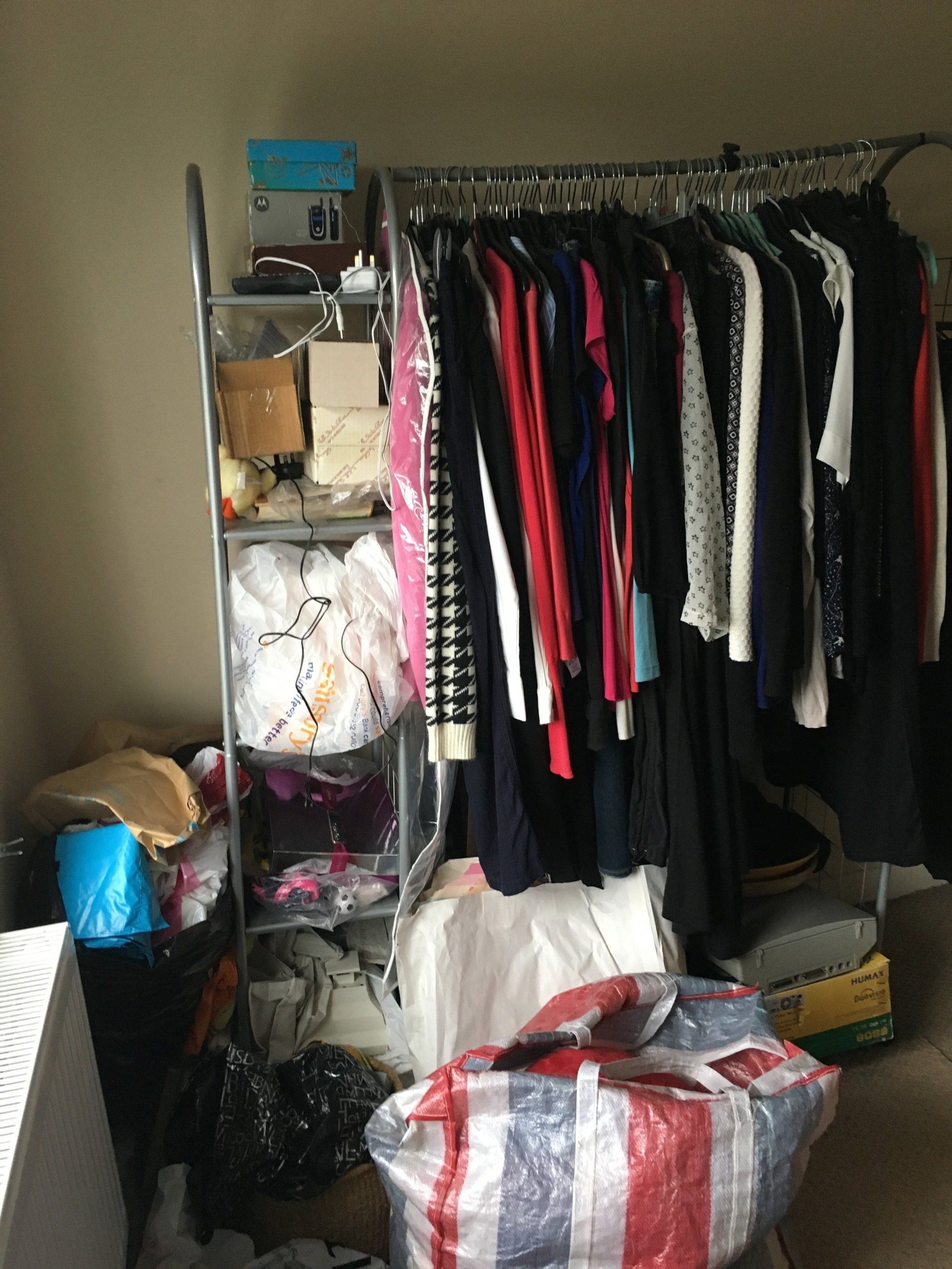 Spare room used as dumping ground  and extended wardrobe