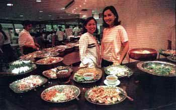 Cabalen president Maritel Nievera with architect Popi Laudico at Cabalen Robinson's Place.