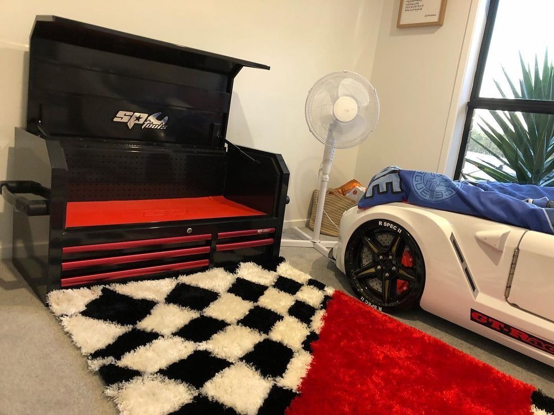 A Bedroom With A Car Bed And A Toolbox — SG Mobile Mechanic In Newcastle, NSW