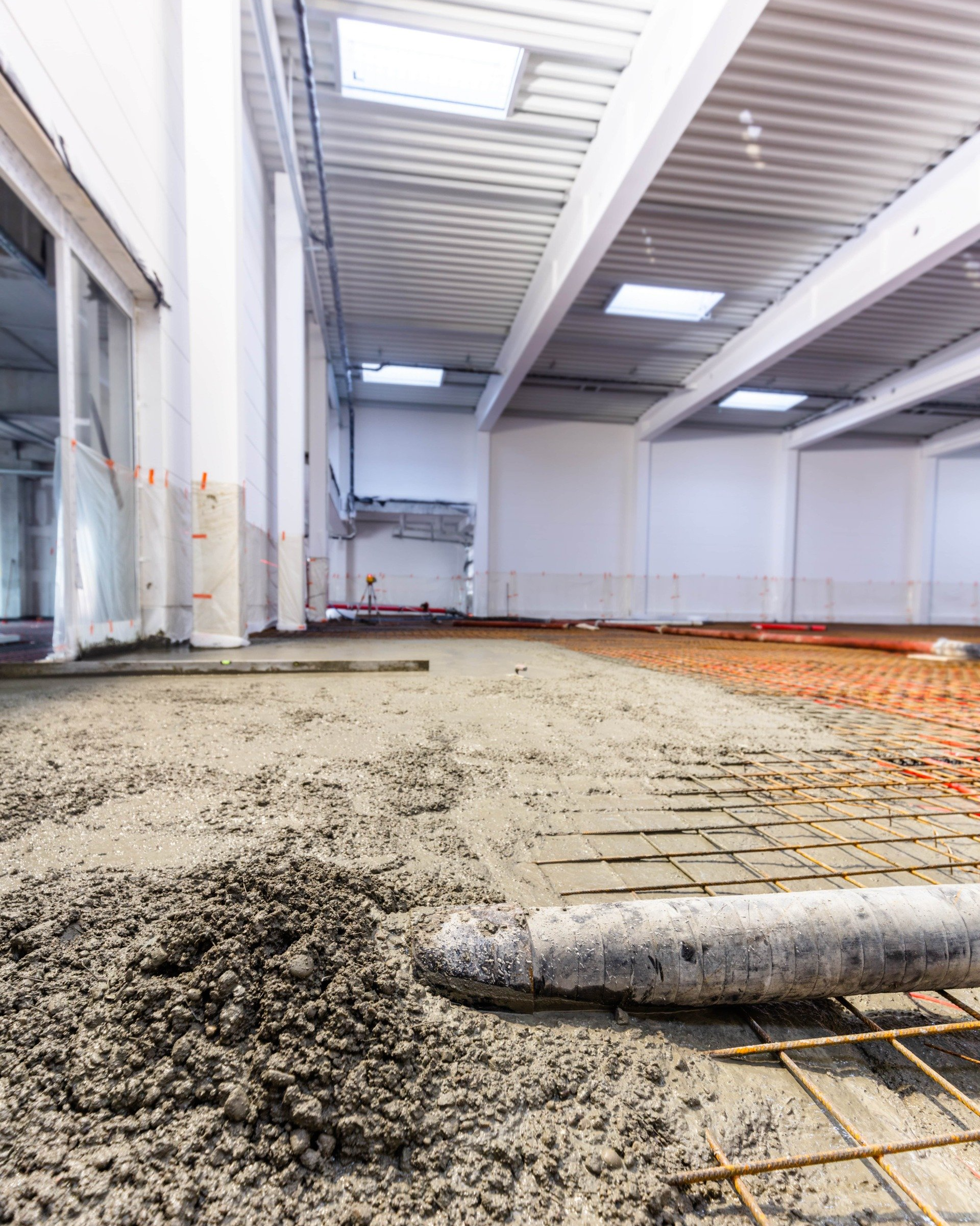 Concrete pouring in warehouse floor near Rancho Cucamonga CA