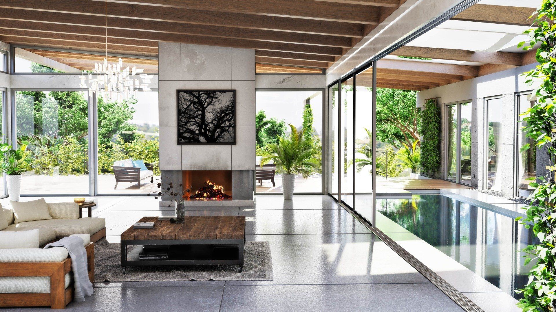 large slab concrete paving in Rancho Cucamonga conservatory
