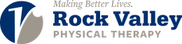 Rock Valley Physical Therapy logo in blue and gray with the tagline “Making Better Lives.”