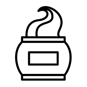 Creme icona di crema in barattolo