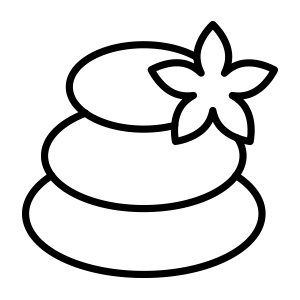 Prodotti naturali icona di pietre da massaggio