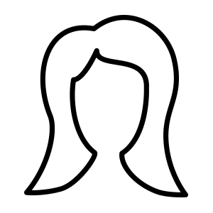 Tinture per capelli icona di capelli lunghi