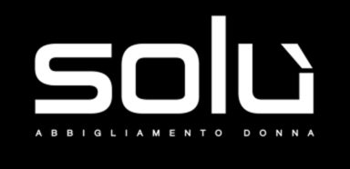 A black and white logo for solu abbigliamento donna