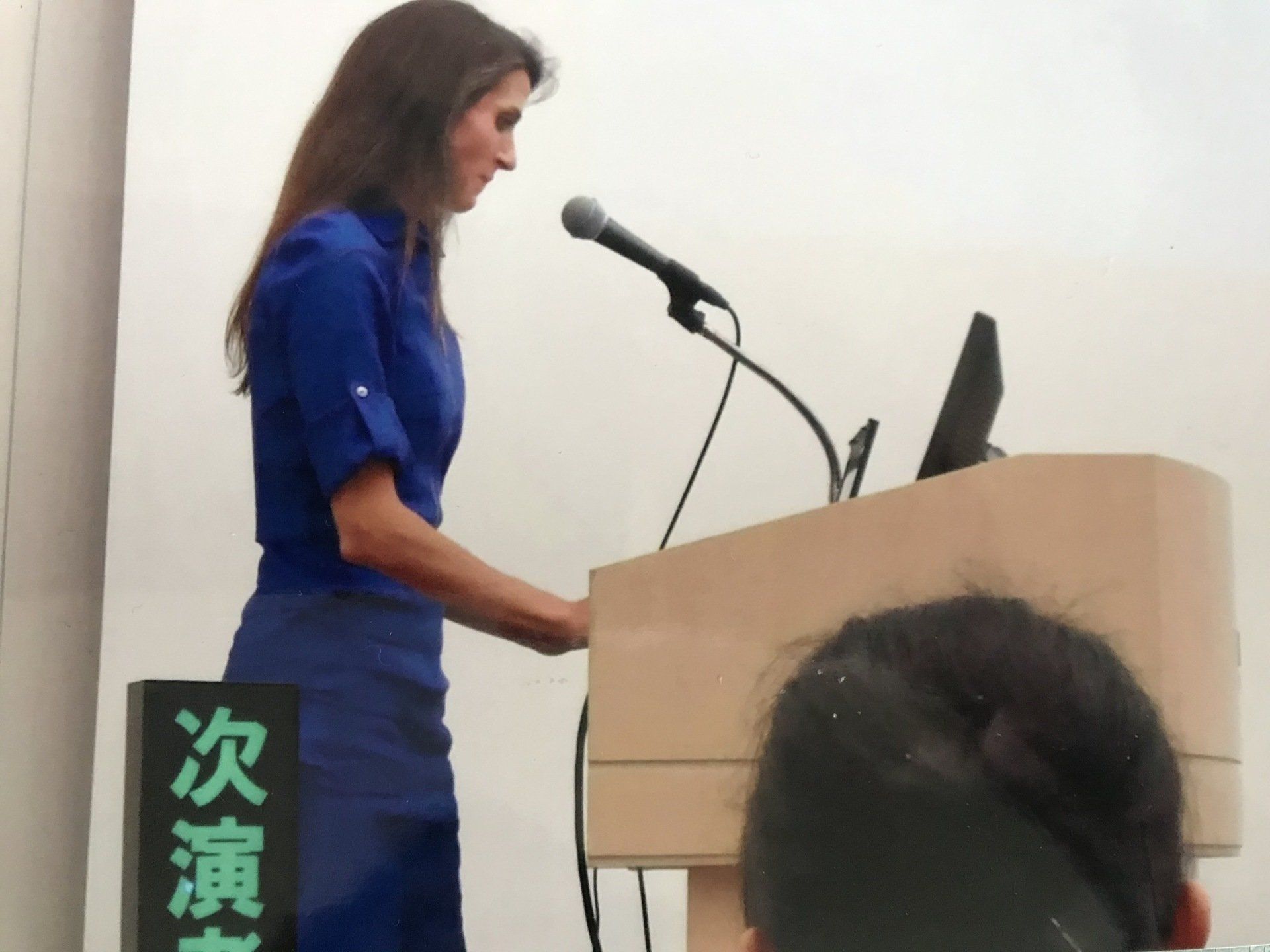 Dr. Beth Frates lecturing on health coaching in Tokyo and Yokohama Japan in 2012.