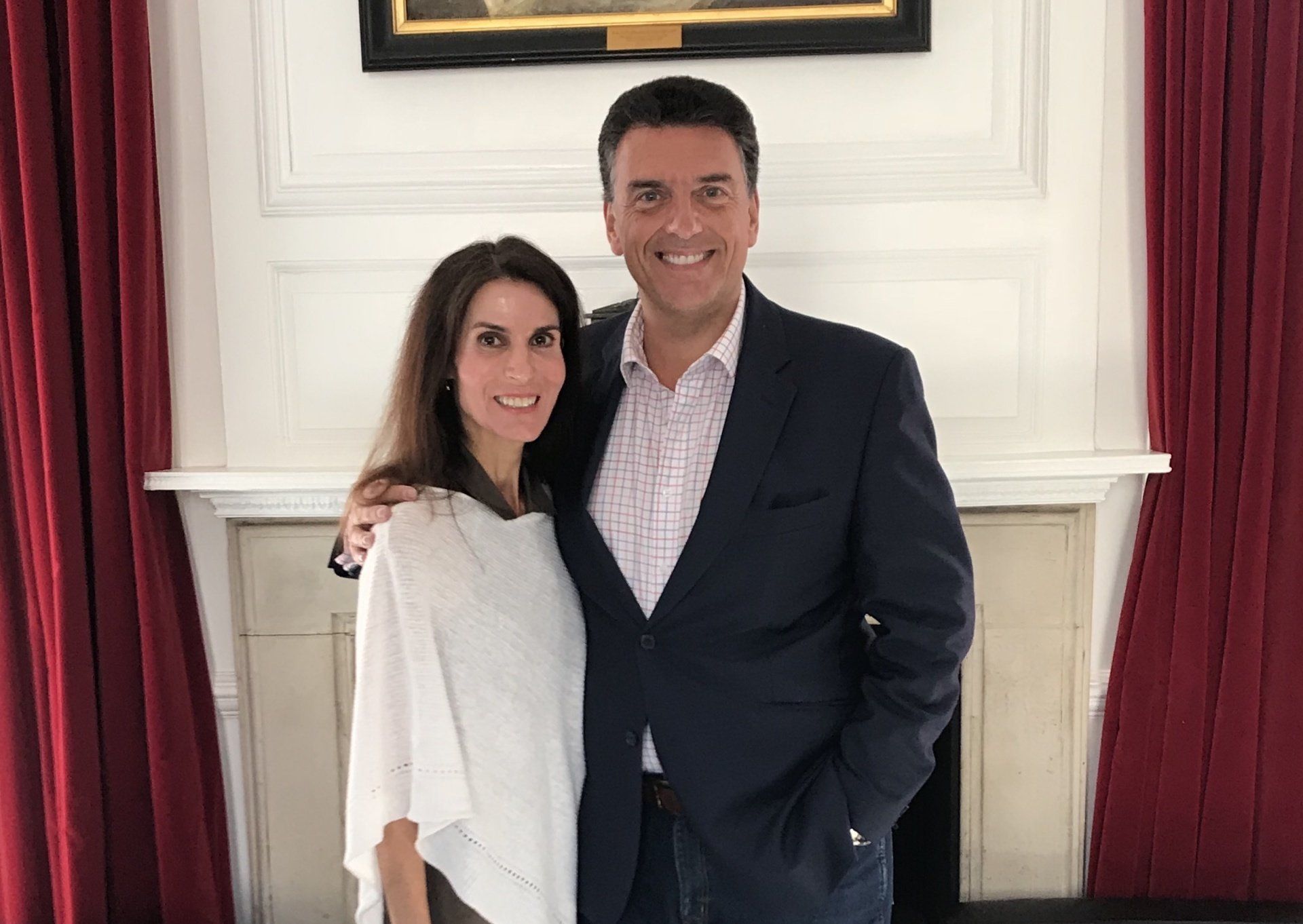 Beth Frates MD standing with Stelios Kiosses.