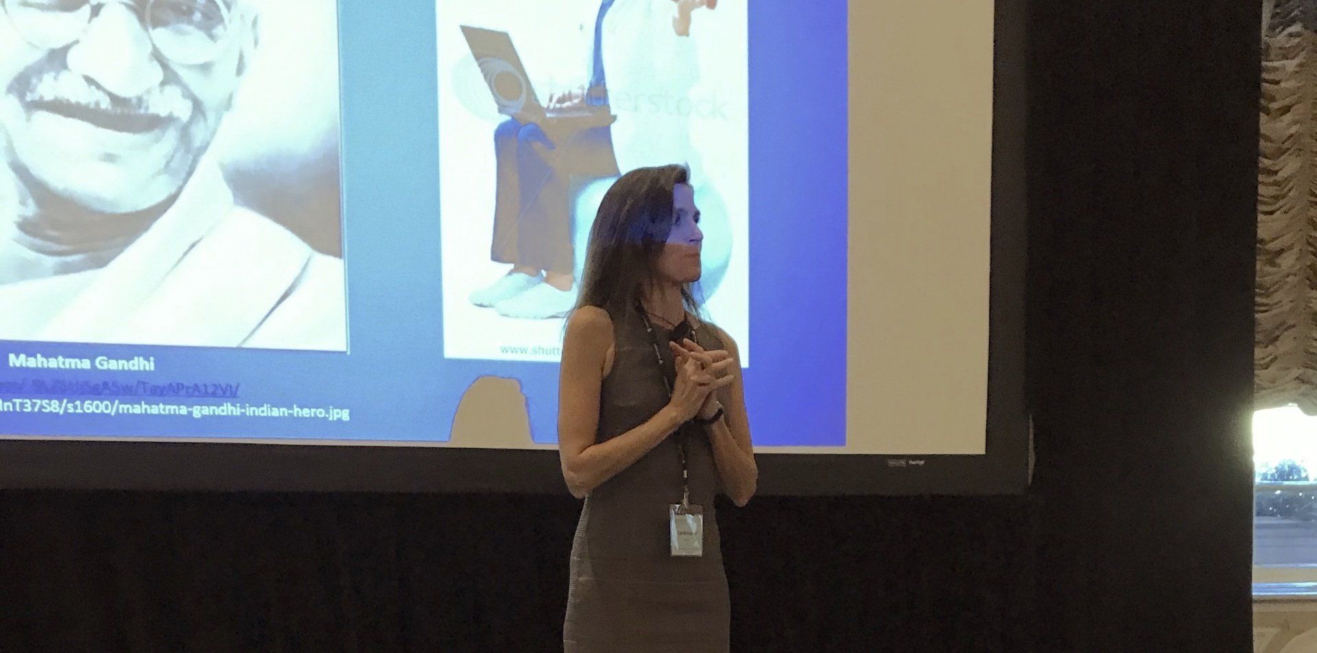 Dr. Beth Frates giving a presentation at the Benson-Henry Institute for Mind Body Medicine.