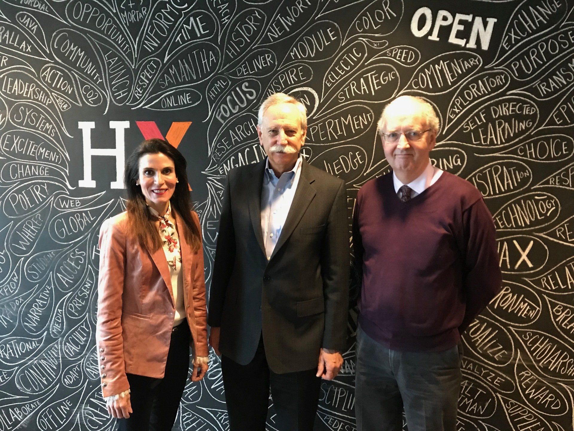 Beth Frates MD standing with Walter Willet and John McDougal at a Culture of Health event.