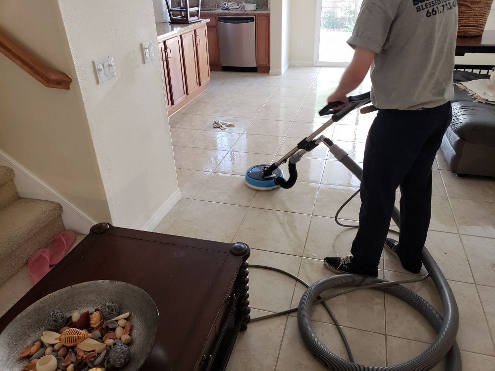 After — Man Cleaning Tile in Santa Clarita, CA