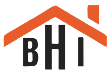 The logo for byler home improvements llc has a house and a hammer on it.