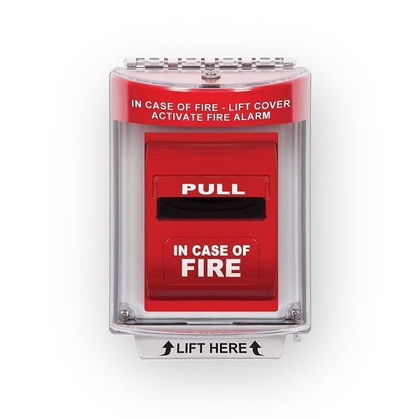 STI-13020FR universele Stopper, inbouw, rood met alarm