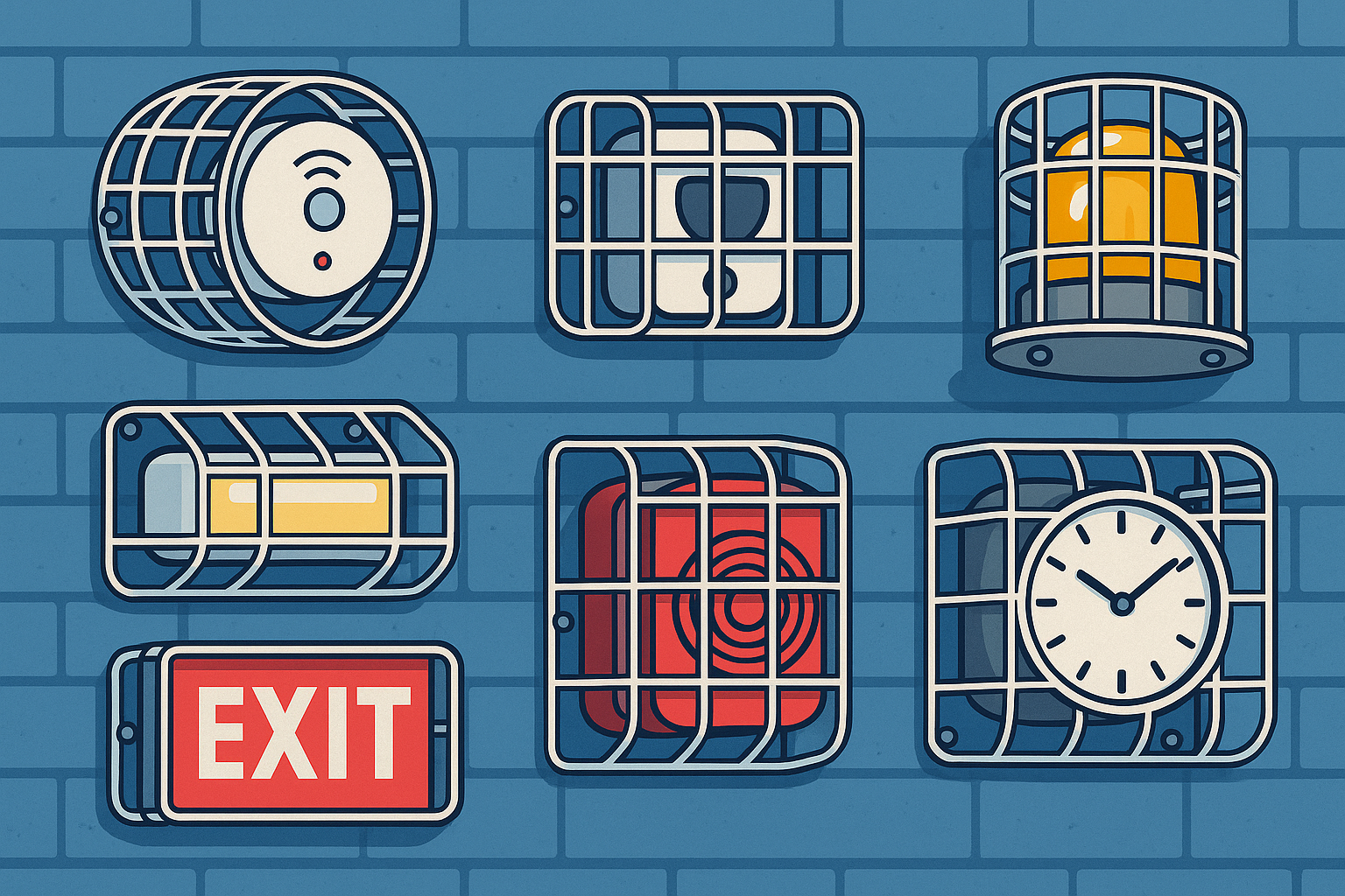 Draadkooien en beschermingskorven – Optimale bescherming voor rookmelders, sensoren en noodverlichti