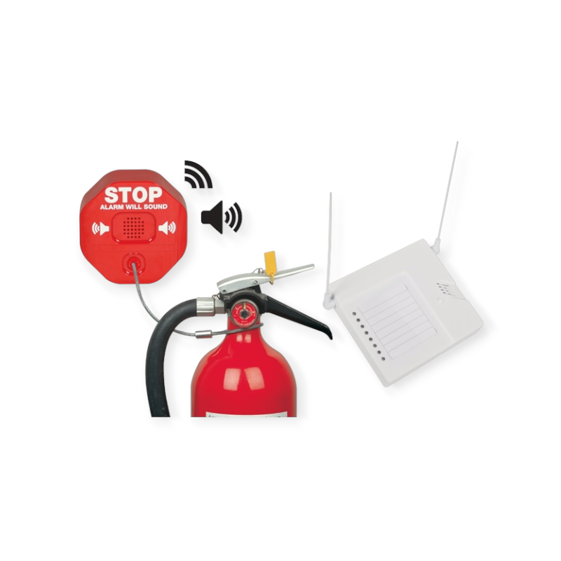 STI 6200WIR8 draadloze brandblusser diefstalstop met 8-kanaals ontvanger