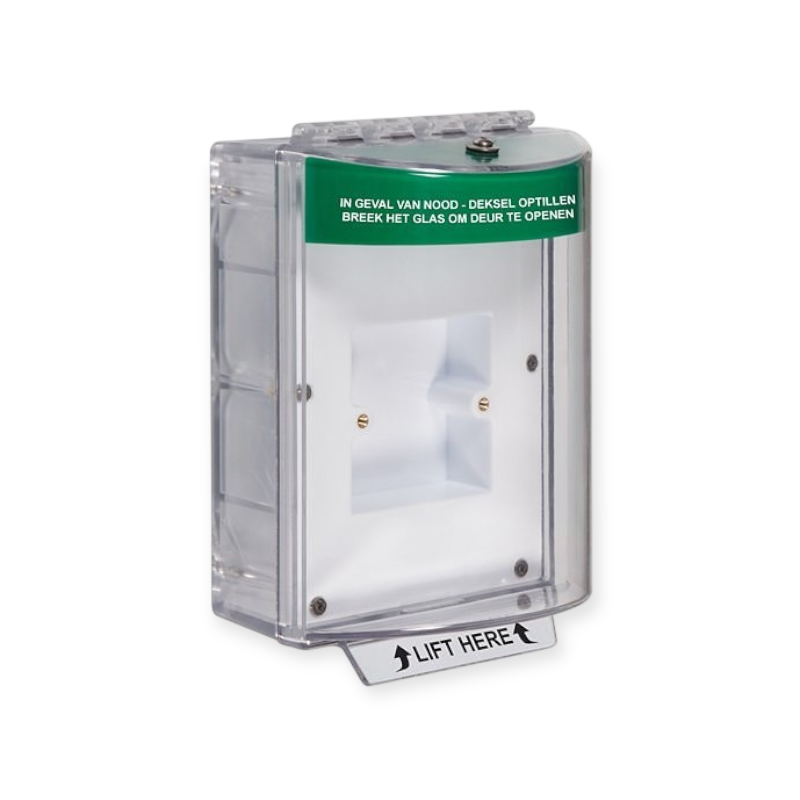 STI-13610EG enviro IP66 stopper, groen, backbox met gesloten montageplaat