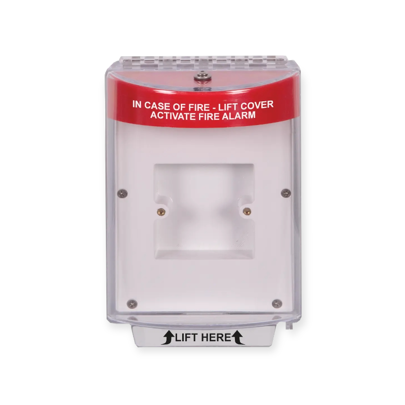 STI-13610FR enviro IP66 stopper, rood, backbox met gesloten montageplaat