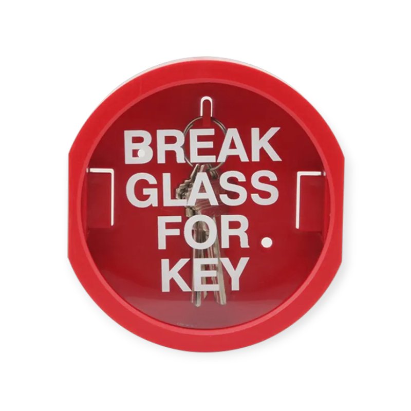 STI-6720-CL - sleutelkast met op bedrijfsnaam bedrukt glas