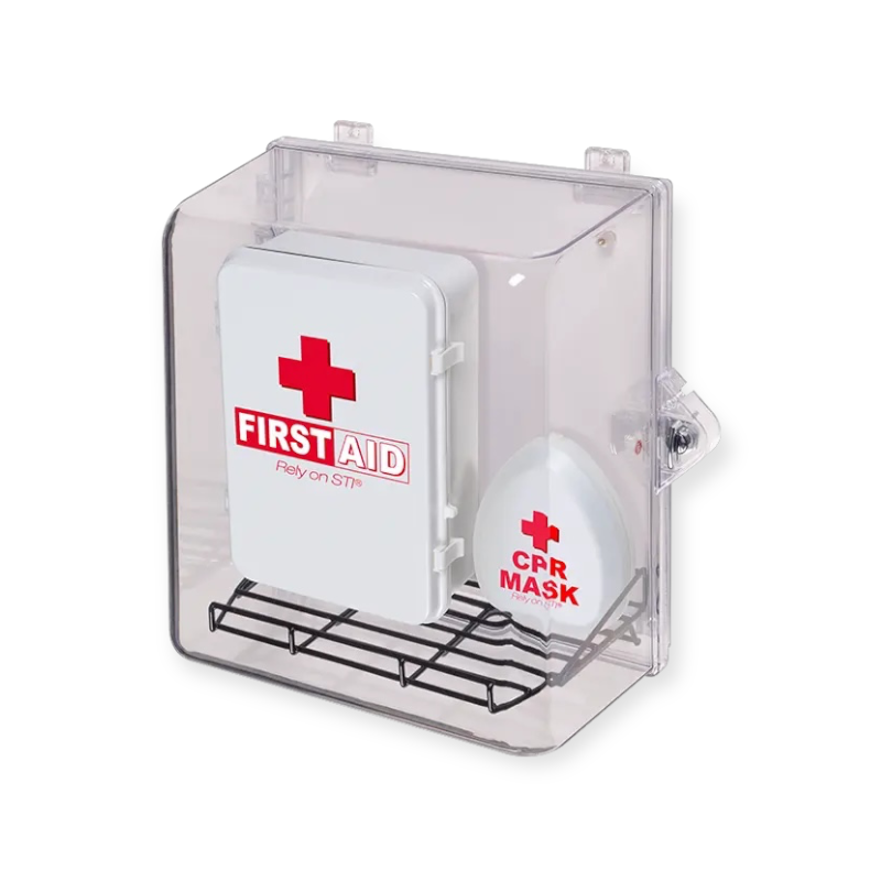 STI-7531MED AED beschermkast met montageplaat