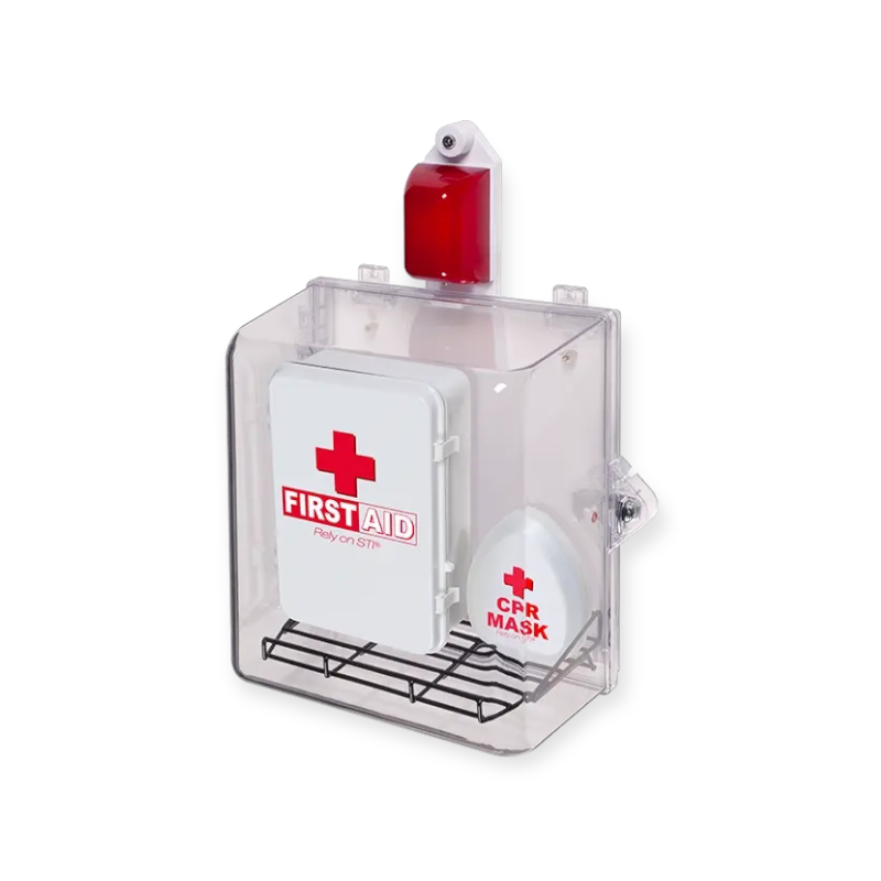 STI-7535MED AED-beschermkast met flits-sirene-alarm en duimvergrendeling