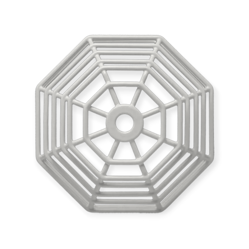 STI-9609 stalen webstopper, hoog profiel, inbouwmontage voorkant