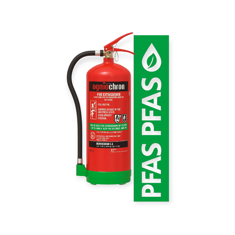 Schuimblusser 6 liter PFAS-vrij ( Fluorvrij ) milieuvriendelijk & veilig