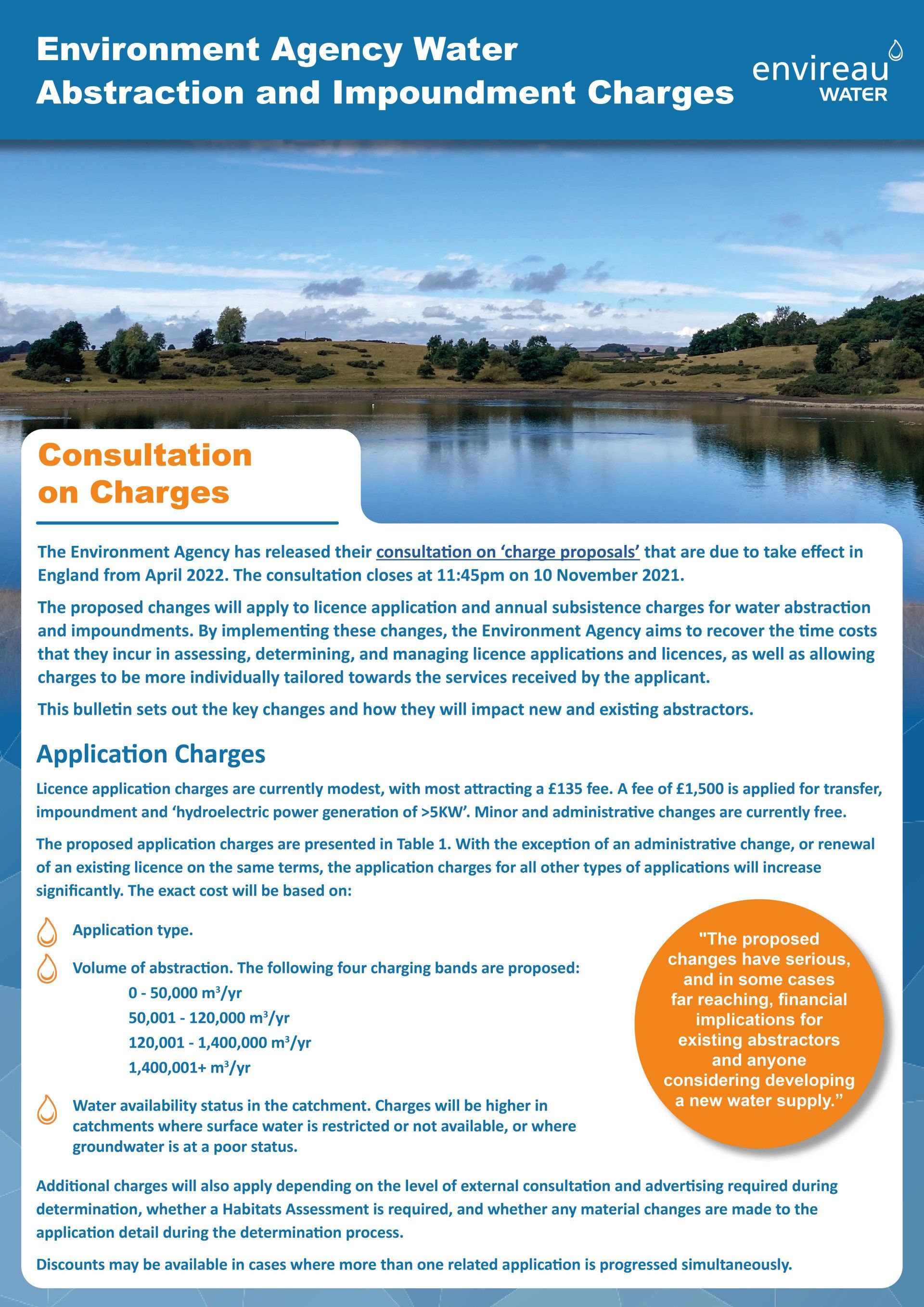 Environment Agency Water Abstraction and Impoundment Charges