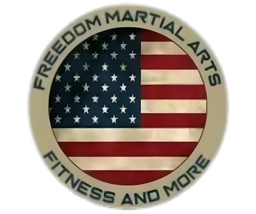 A logo for freedom martial arts fitness and more