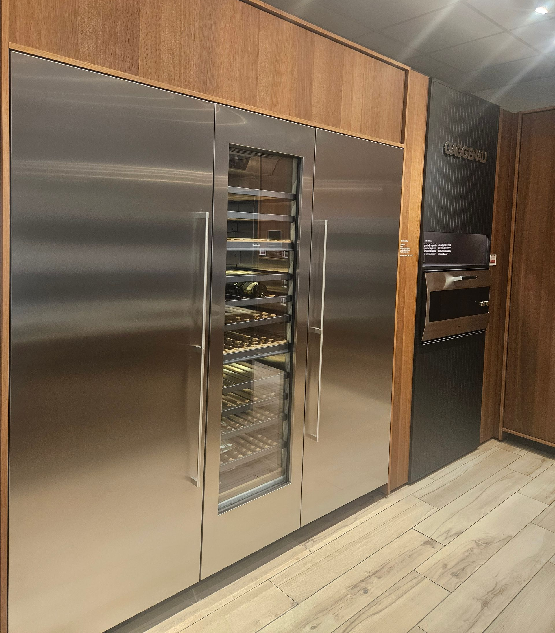 Refrigerator, washing machine, microwave, vacuum cleaner. Household appliances in a group.