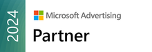a microsoft advertising partner logo is shown on a white background . Bing Ads