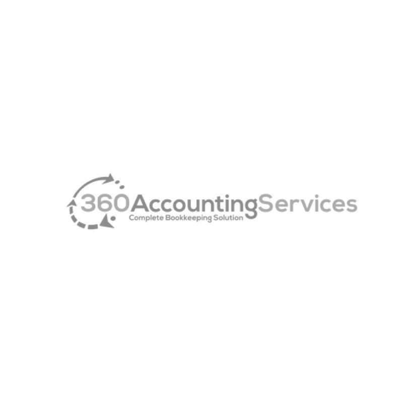 The logo for 360 accounting services is a complete bookkeeping solution.