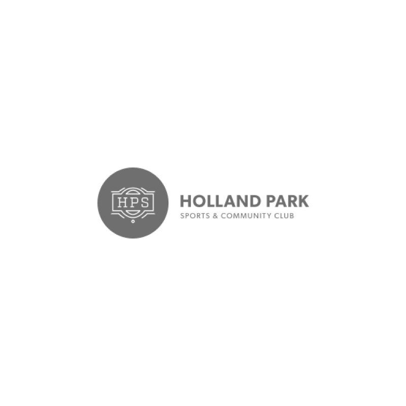 A logo for holland park sports and community club