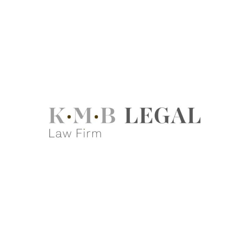 A logo for a law firm called kmb legal law firm.
