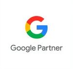 a google partner logo on a white background .
