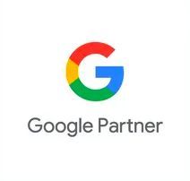 a google partner logo on a white background .