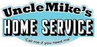 Uncle Mike’s Home Service logo in black and blue with the tagline “Call me if you need me”