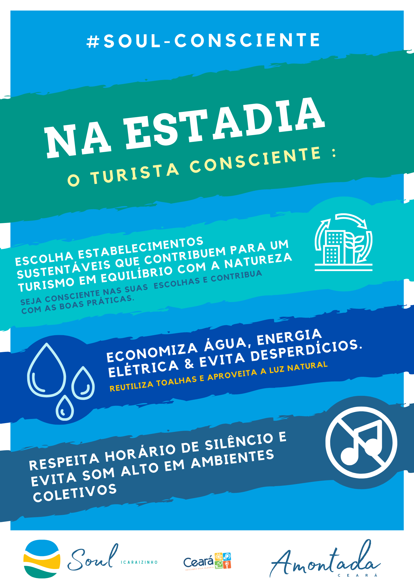 A poster that says na estadia o turista consciente