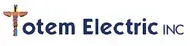 Logo for Totem Electric INC, features a stylized totem pole with dark blue text.